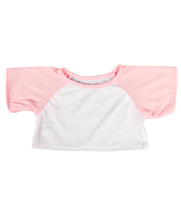 White Tee - Pink sleeves