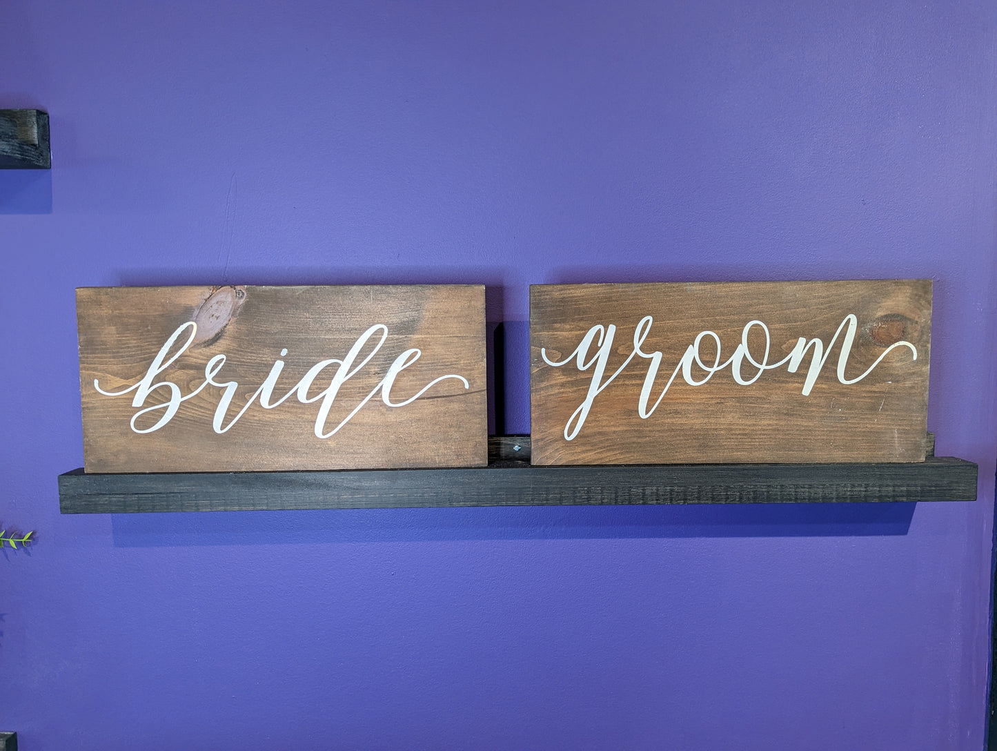 Bride & Groom Set of Signs