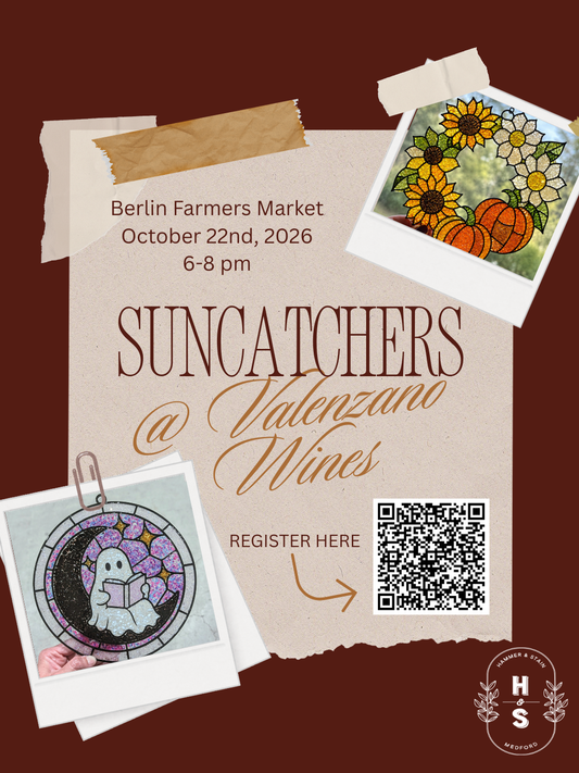 10/22/2026 (6 - 8 pm) Valenzano Wines Night Out - Crushed Glass Suncatchers(OFFSITE)
