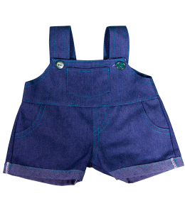 Denim Overalls with teal stiching