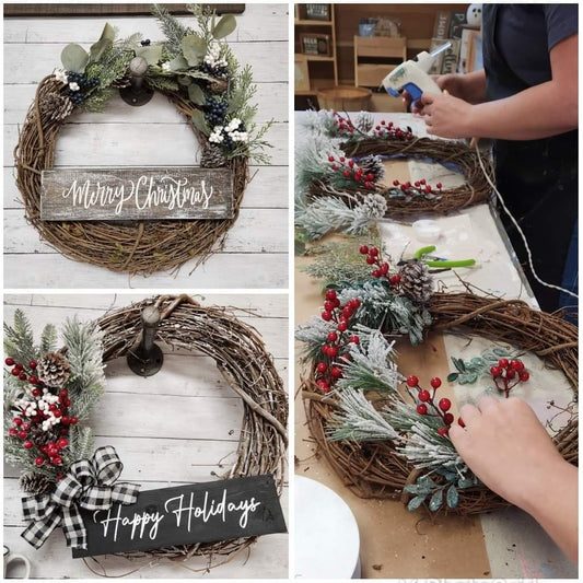 11/26/24 6:30PM - Holiday Entrance Way Fun! (make both a door mat & wreath)