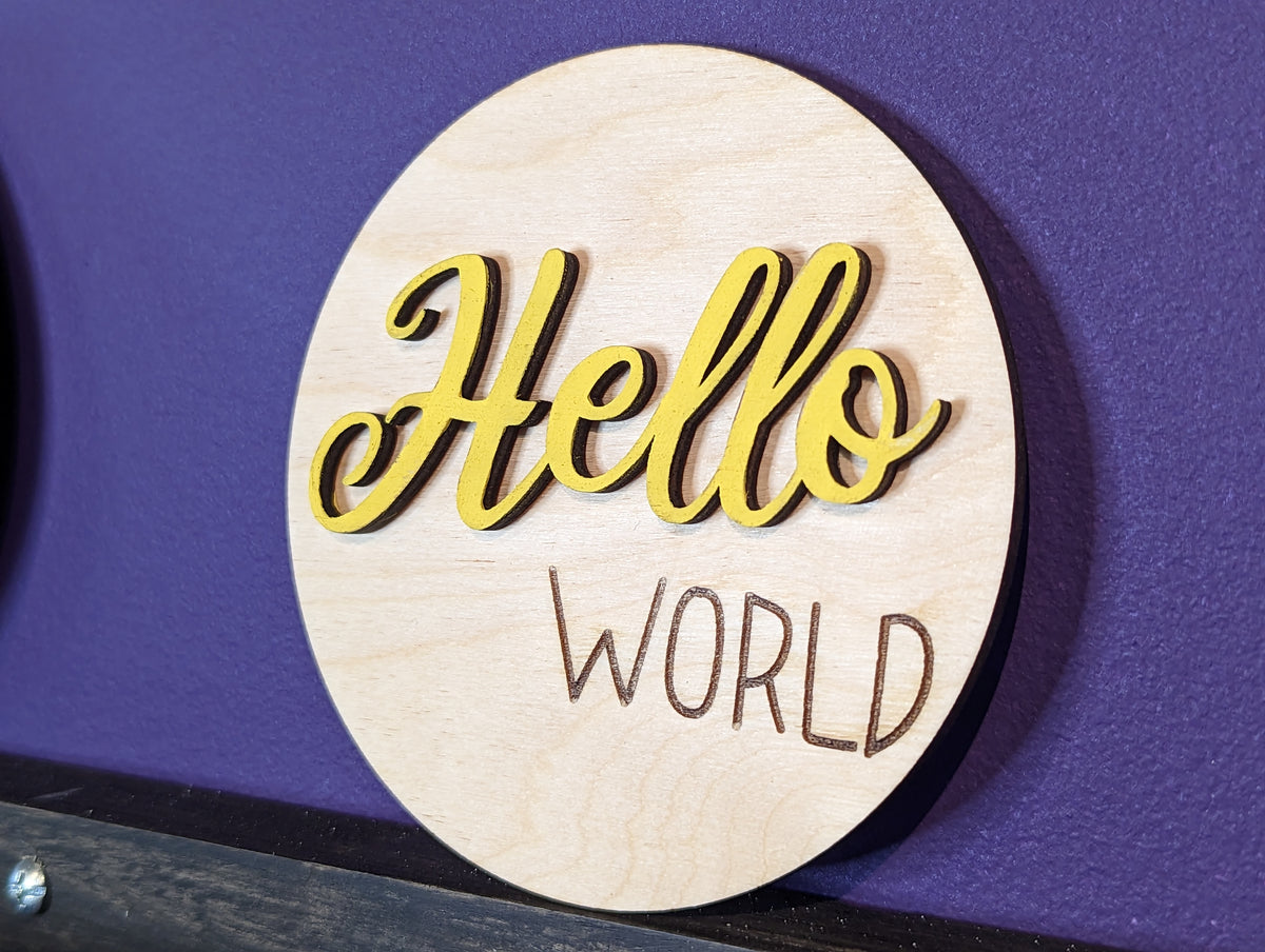 Stained Hello Disc Baby Milestone Discs – Hammer and Stain Medford