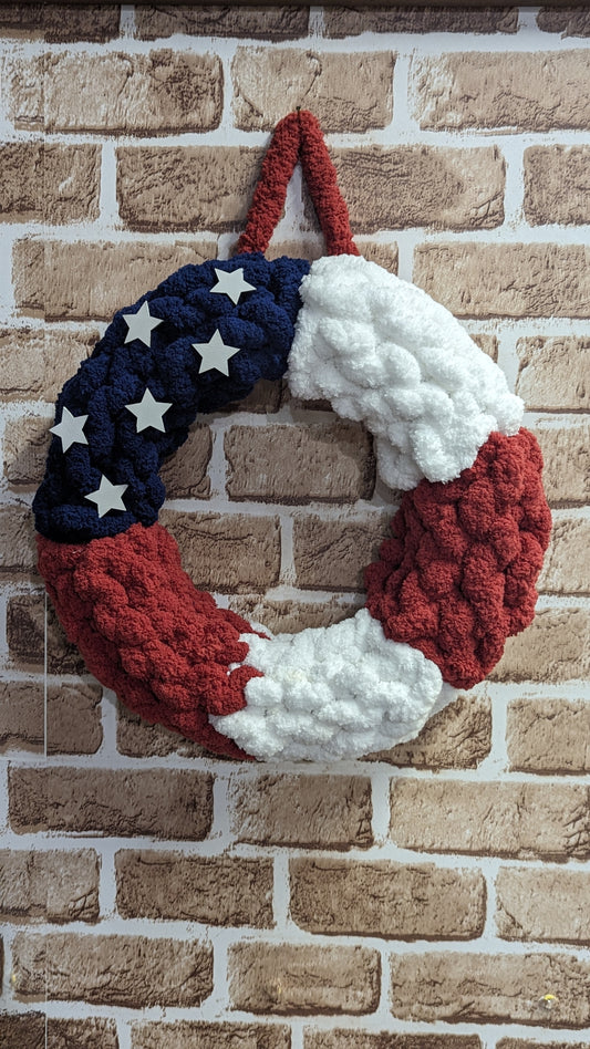 06/09/2026 (6:30PM) Patriotic Tray & Hand Knit Wreath