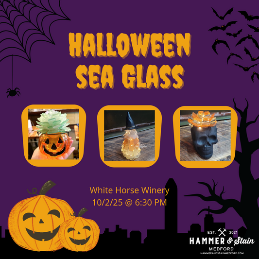 10/02/25 (6:30-8:30pm) All Things Spooky Sea Glass Trees (Off-Site - White Horse)