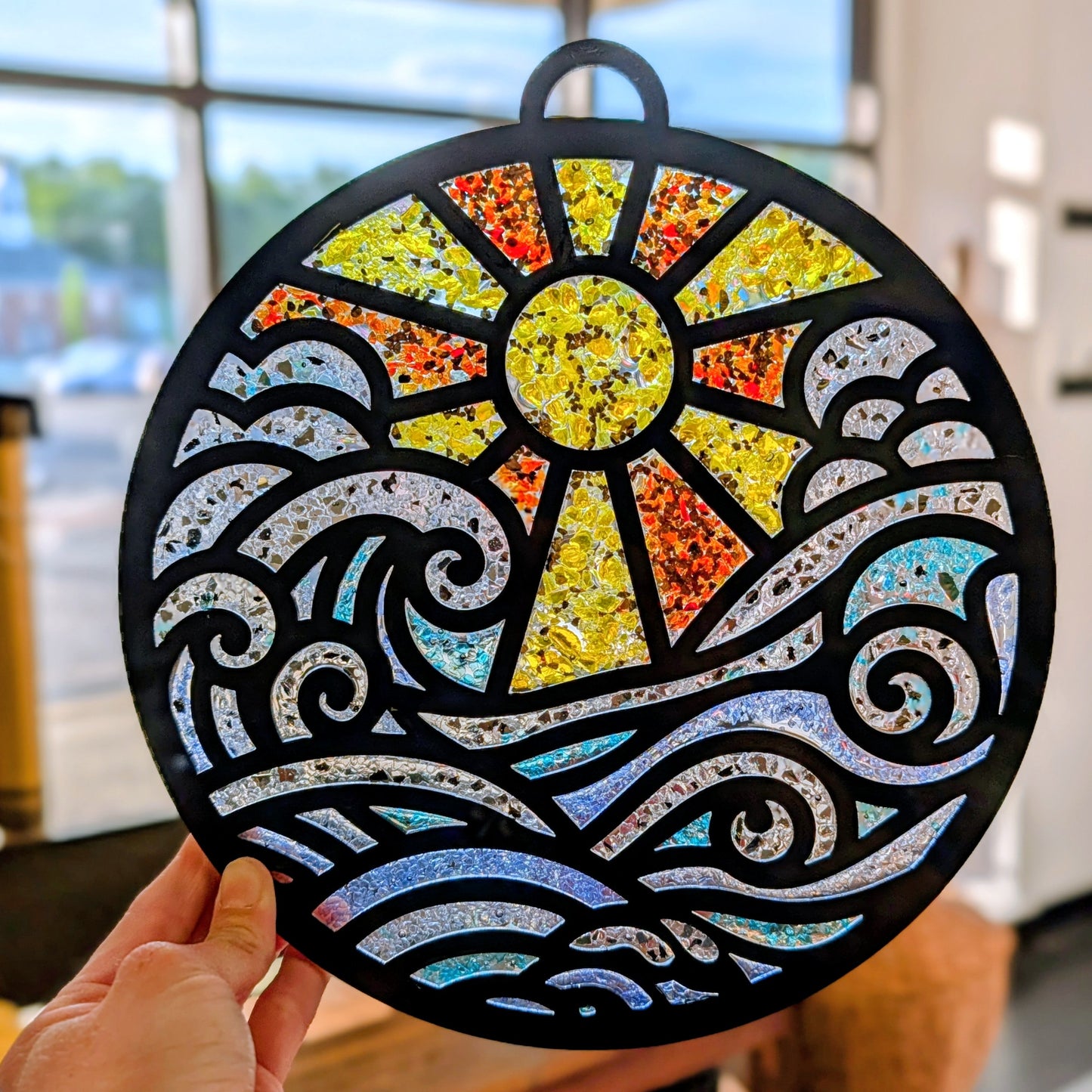 06/05/2026 (6:30 pm) Crushed Glass Resin Suncatchers