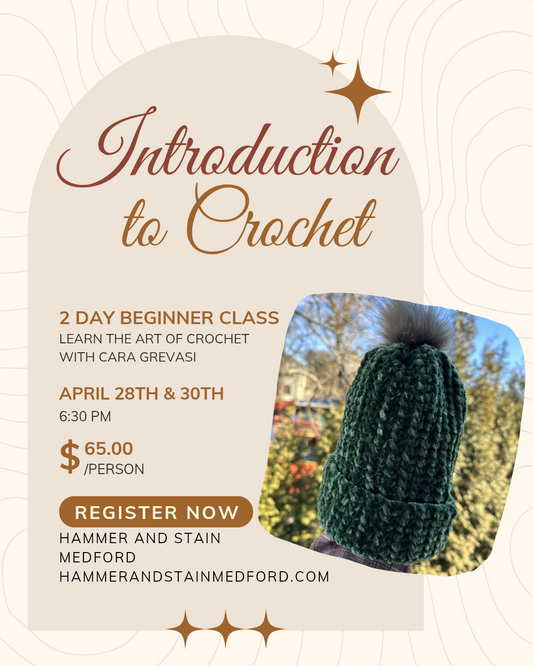 04/28/2026 & 04/30/2026 (6:30 pm) Introduction to Crochet