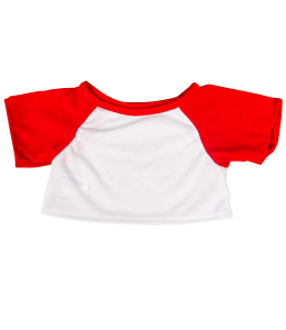 White t clearance shirt red sleeves