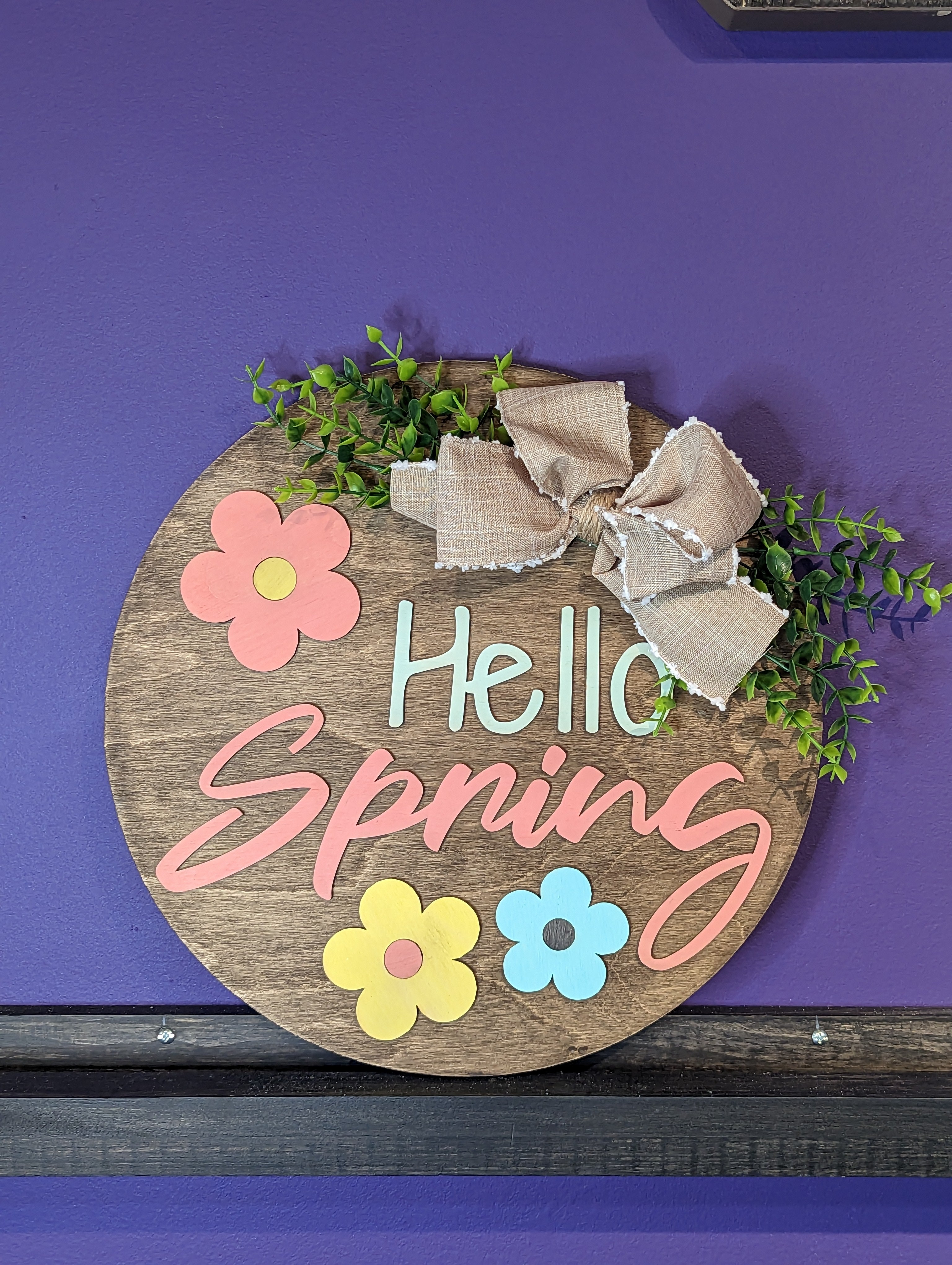 Stained Hello Disc Hello Spring (3D) – Hammer and Stain Medford